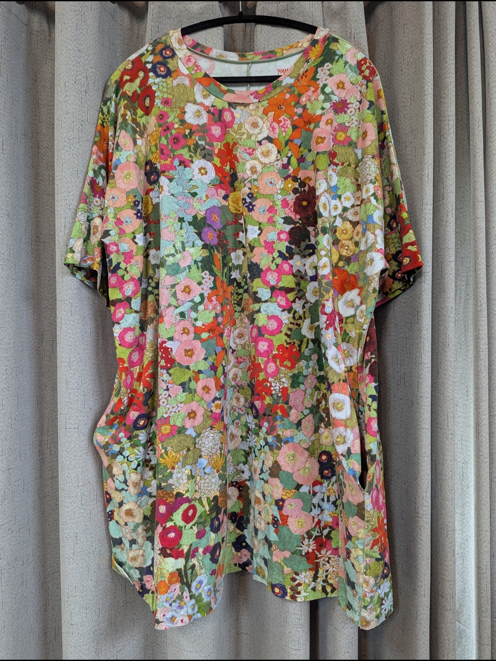 Tamara Malas Size 18/20 Tess Dress - Floral Garden - Pink & Green